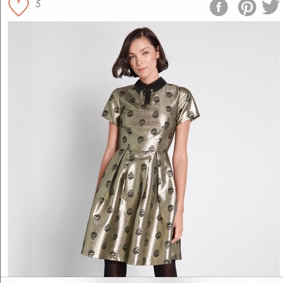 Modcloth Dresses & Skirts - ModCloth Embroidered Skull Dress